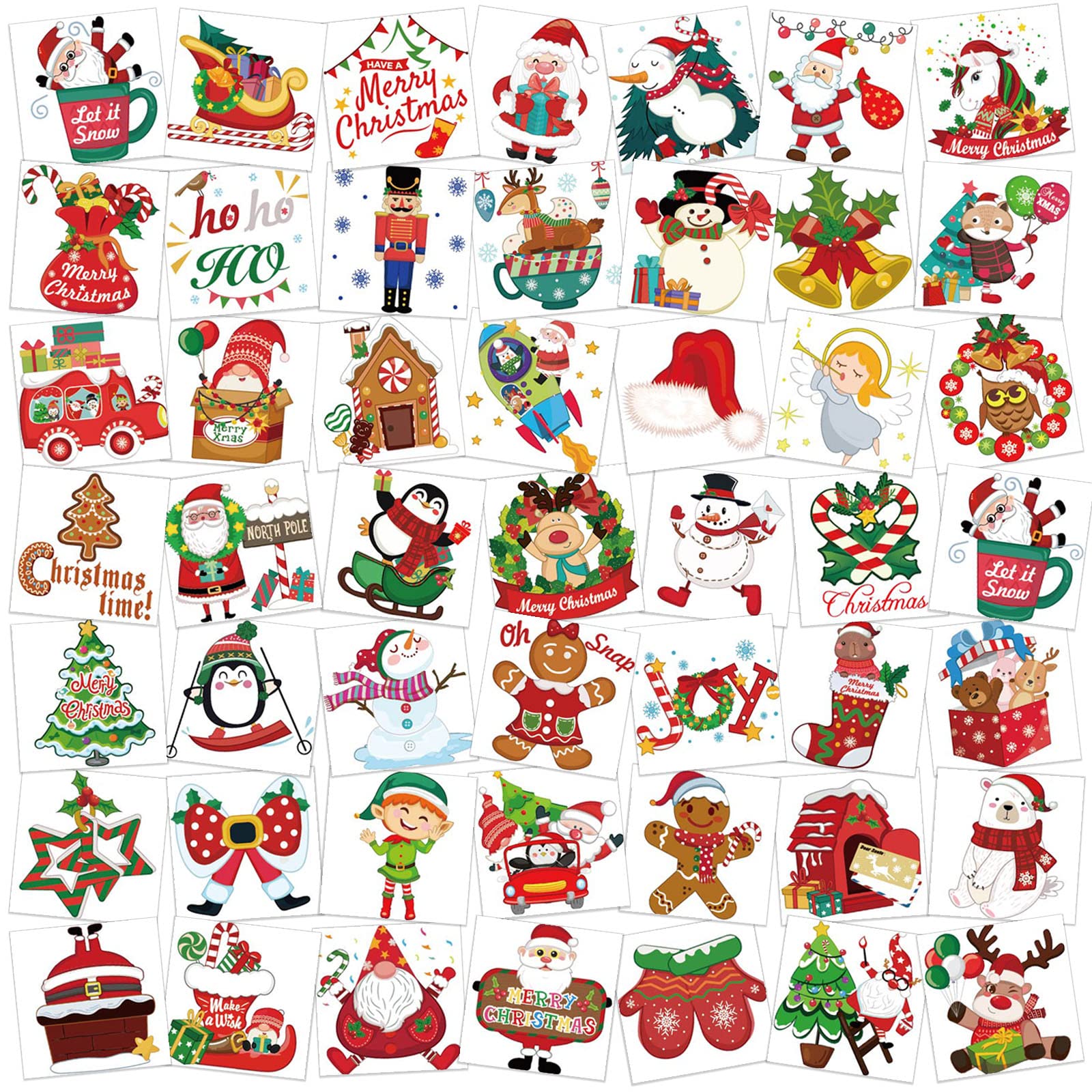 howaf-temporary-tattoos-weihnachten-leucht-tattoos-96-st-ck image 1