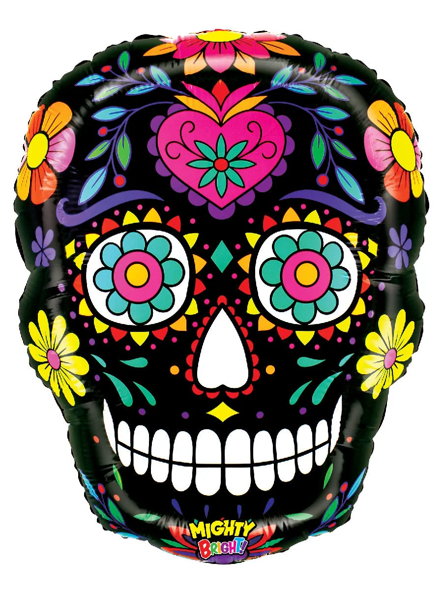 betallic-mighty-bright-mighty-black-sugar-skull-folienballon-22-totenkopf image 1