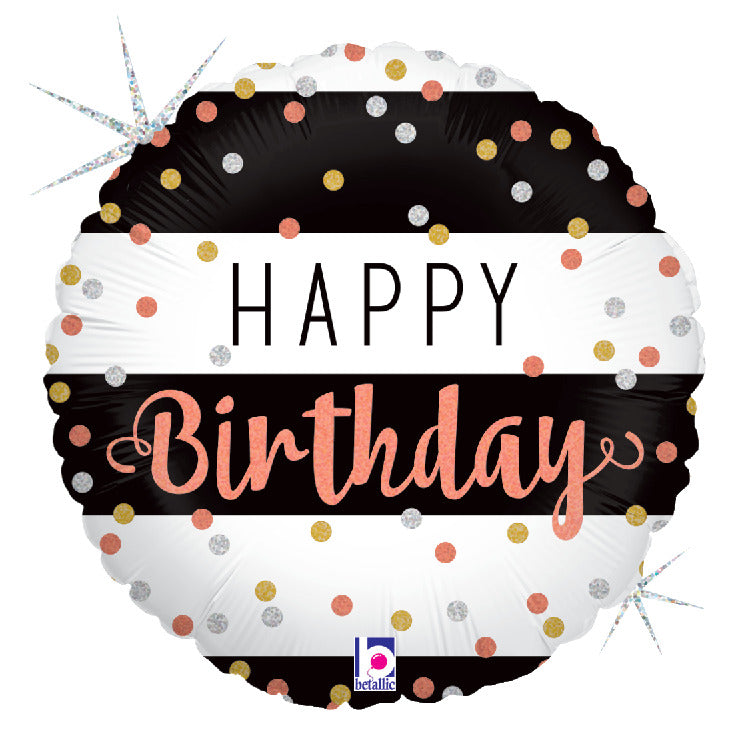 betallic-rose-gold-birthday-folienballon-18-holographic image 1