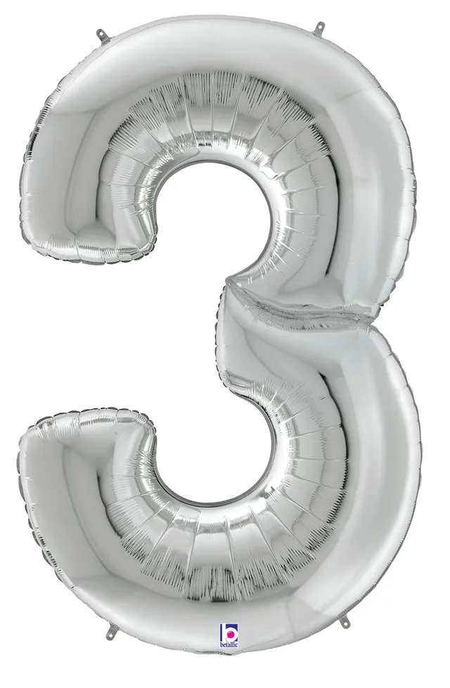 betallic-number-3-silver-gigaloon-folienballon-53-zoll image 1