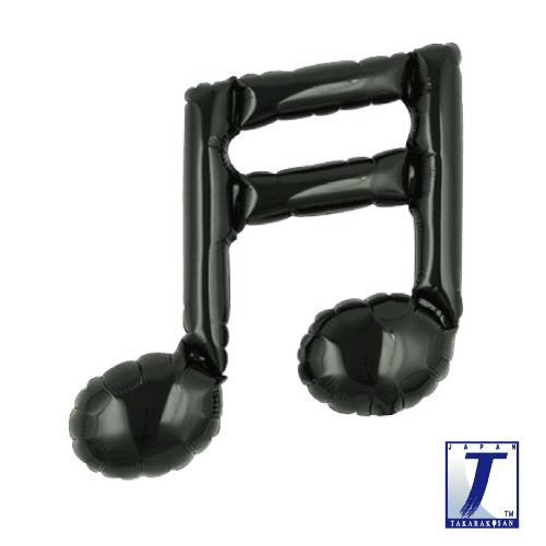 takara-ibrex-music-tone-double-folienballon-schwarz-note image 1
