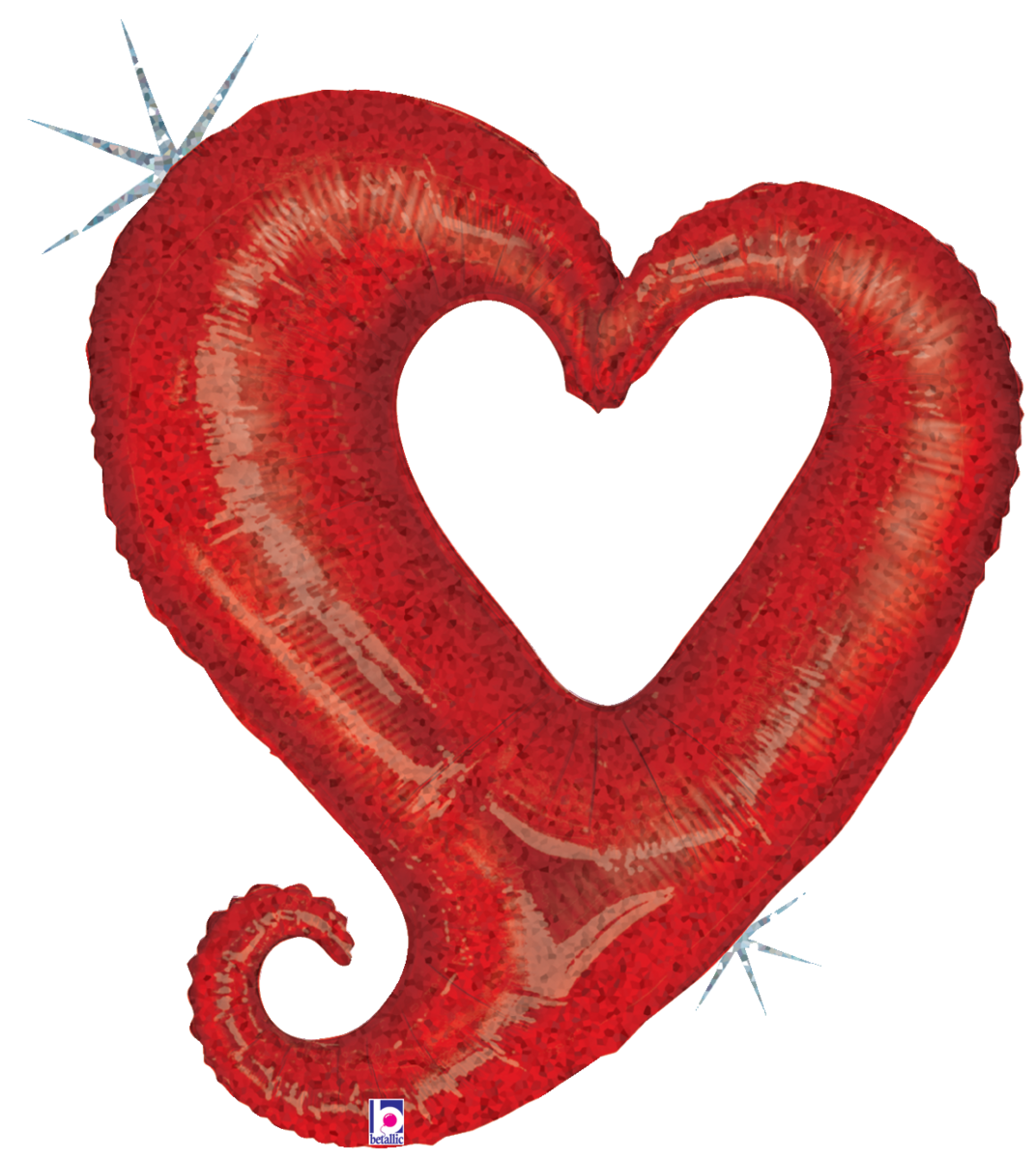 betallic-chain-of-hearts-red-folienballon-33-rot-holografisch image 1
