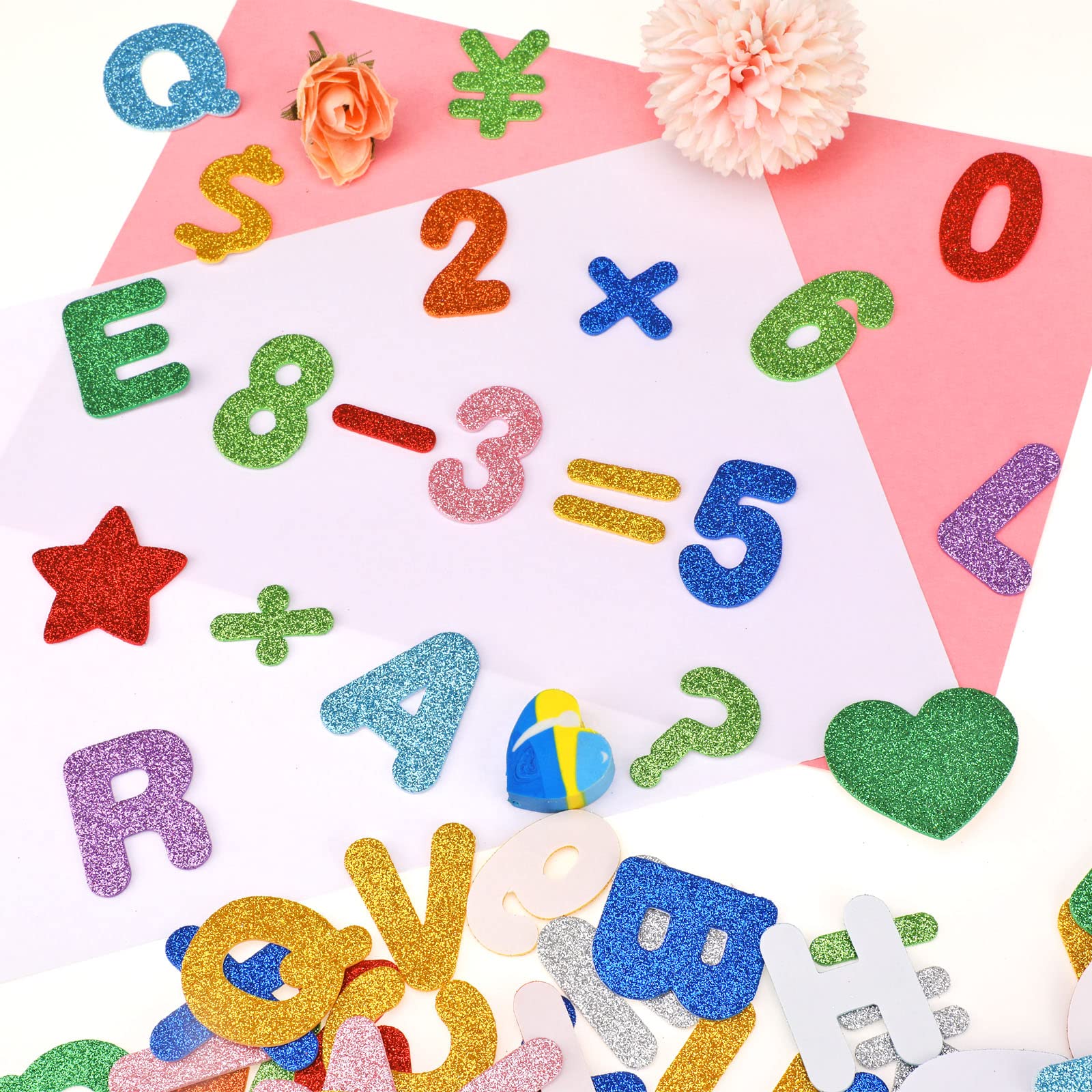 howaf-moosgummi-buchstaben-selbstklebend-glitzer-sticker-138-tlg image 5