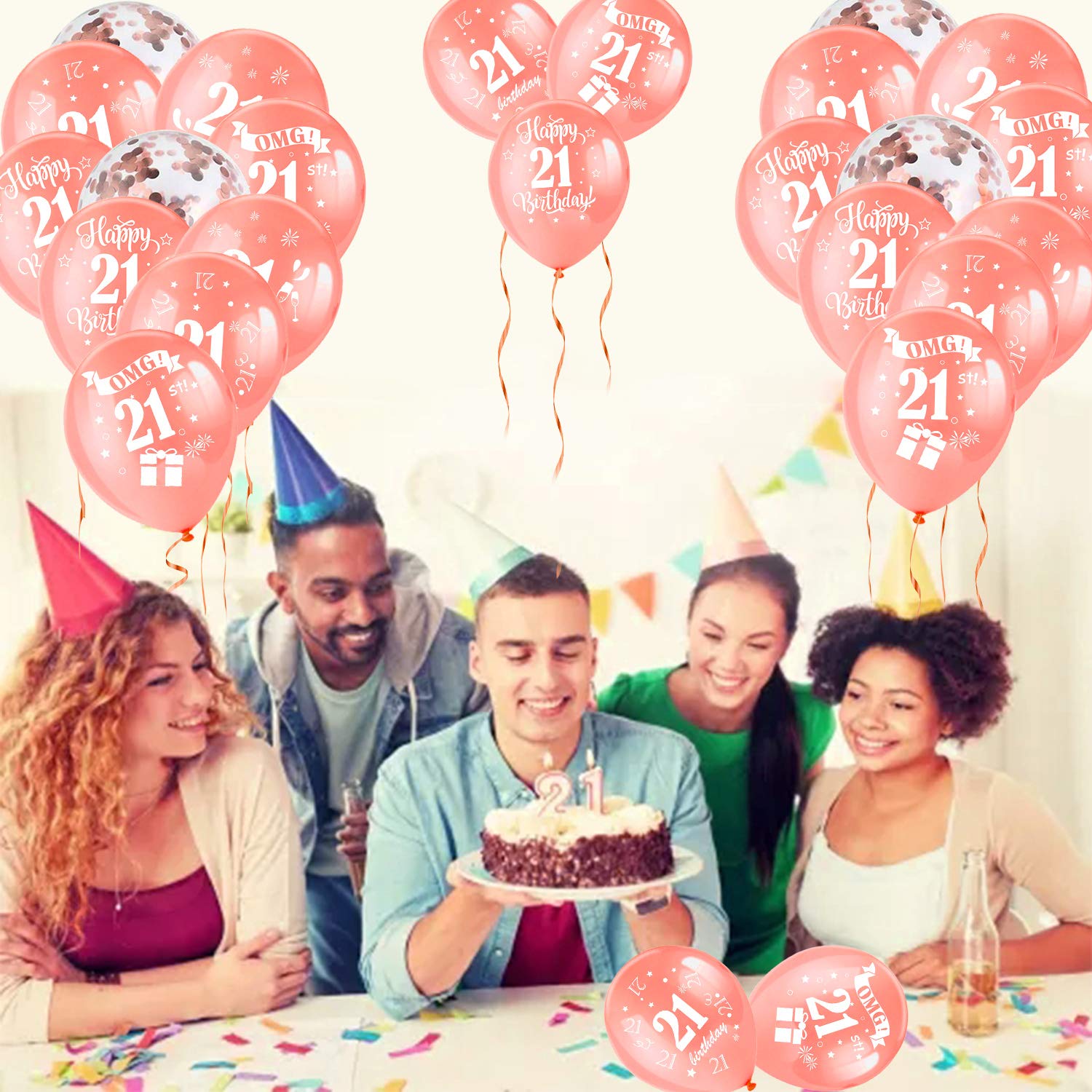 howaf-21-geburtstag-luftballons-ros-gold-30-st-ck-12-zoll-latex image 6
