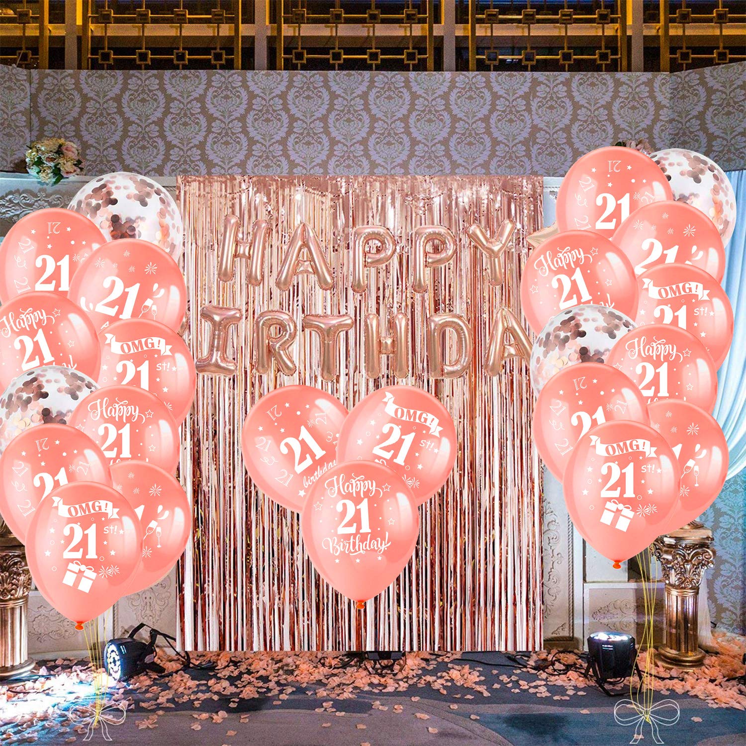 howaf-21-geburtstag-luftballons-ros-gold-30-st-ck-12-zoll-latex image 5