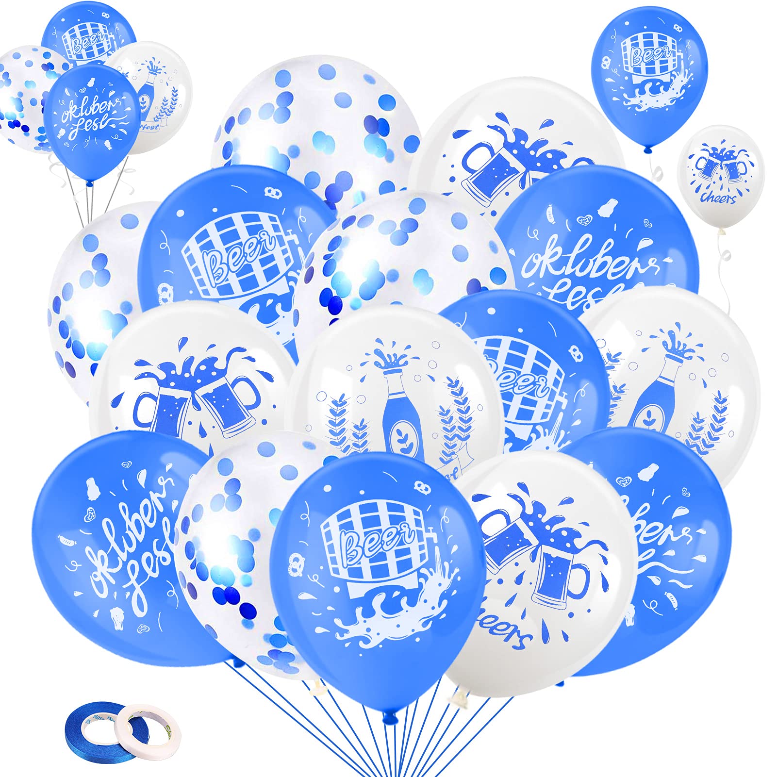 howaf-oktoberfest-luftballons-wei-blau-30-st-ck-latex image 1