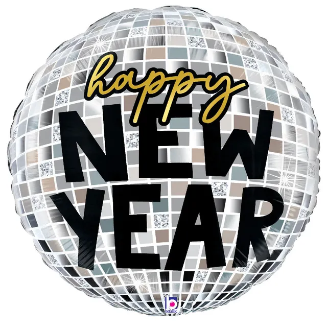 betallic-new-year-disco-ball-folienballon-36-silvester image 1