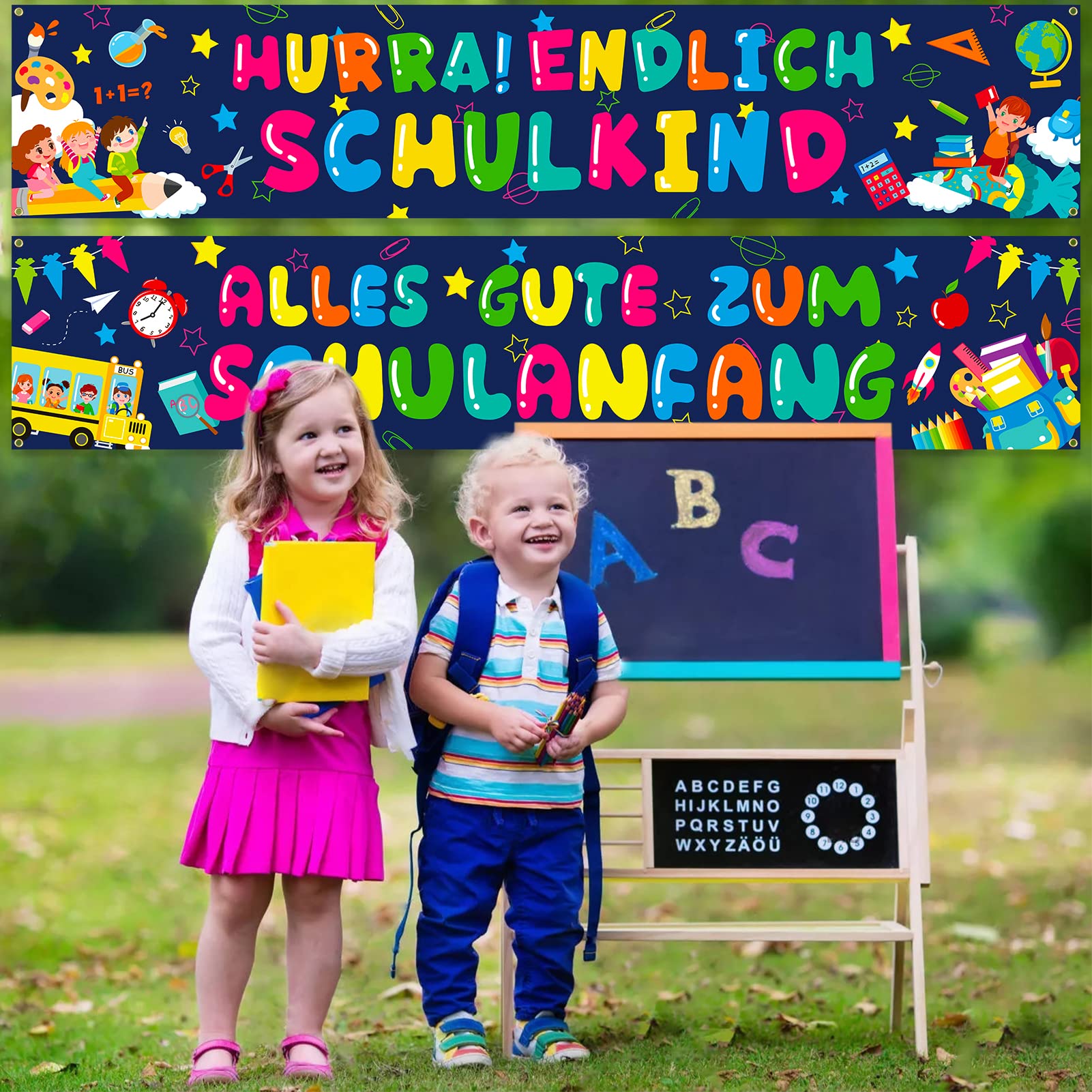 howaf-schulanfang-banner-einschulung-deko-stoff-2er-set image 5