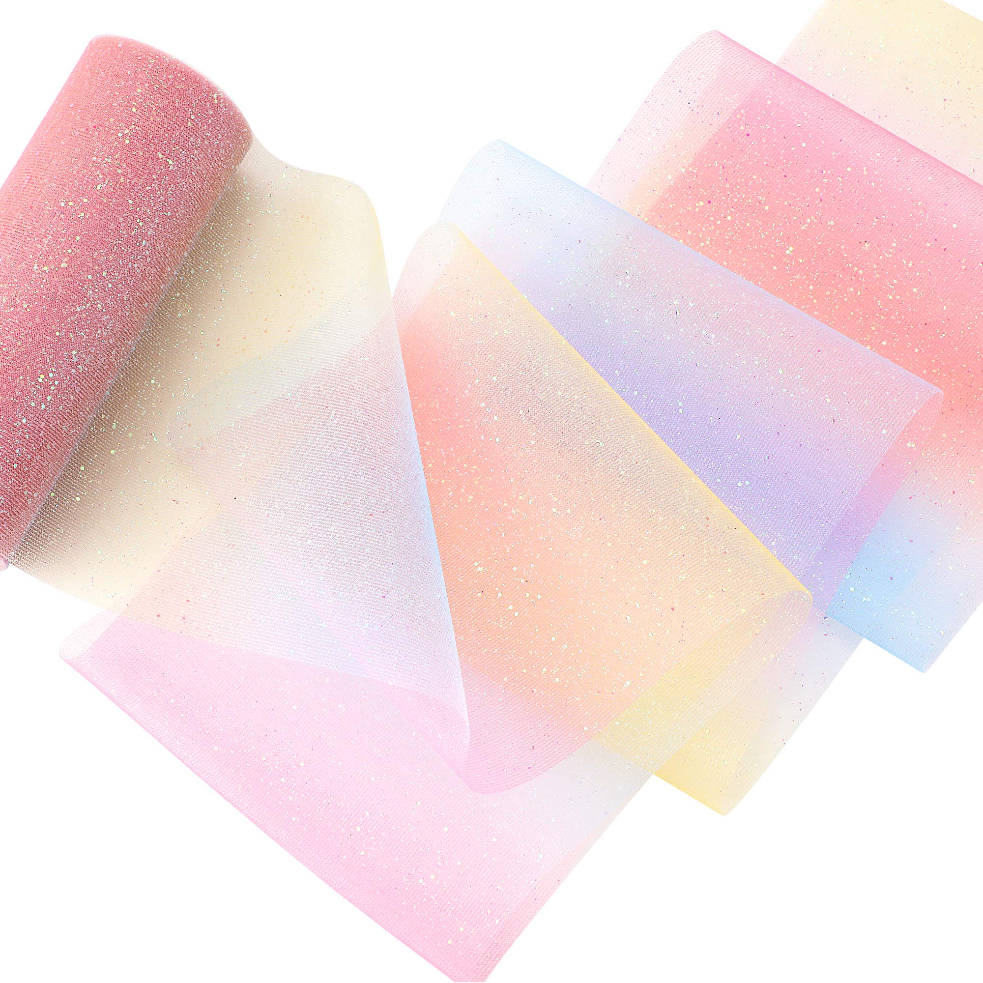 howaf-regenbogen-glitzer-t-llrolle-t-llstoff-2-rollen-mit-tischl-ufer image 6