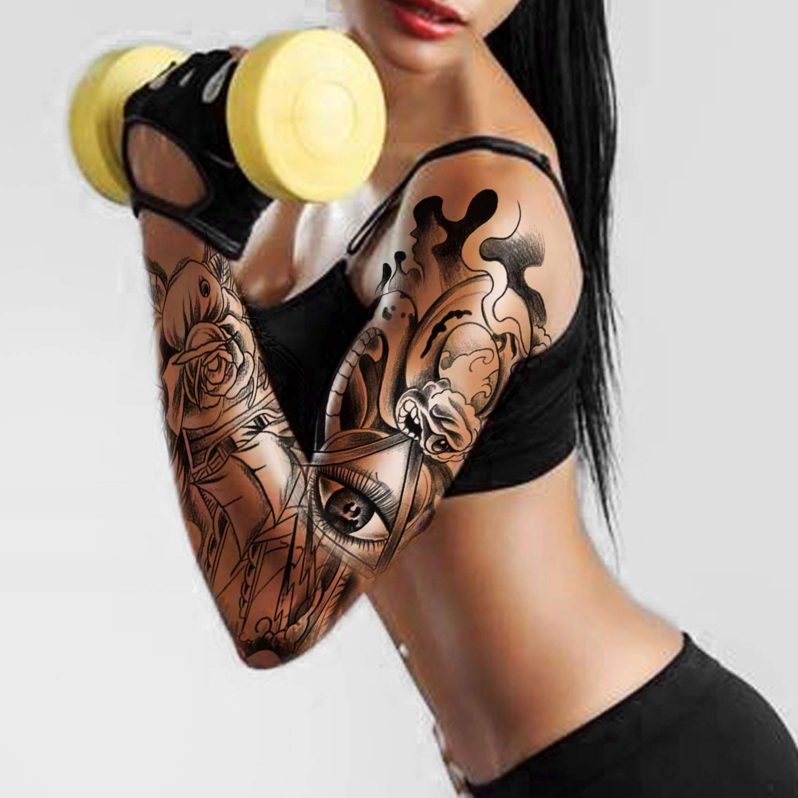howaf-tempor-re-tattoos-voller-arm-l-we-tiger-12-bl-tter image 6