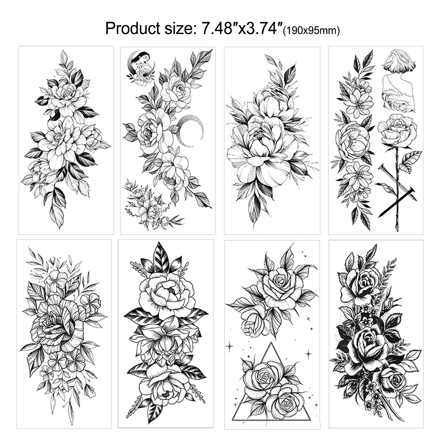 howaf-blumen-tattoos-schwarz-tempor-re-tattoos-8-bl-tter image 3