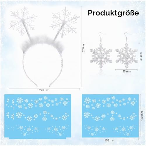 howaf-temporary-tattoos-schneeflocke-kost-m-set-haarreif image 8