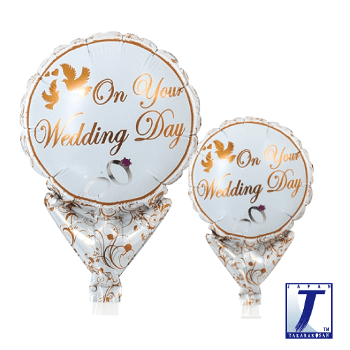 takara-upright-round-5-zoll-folienballon-hochzeit-tauben image 1