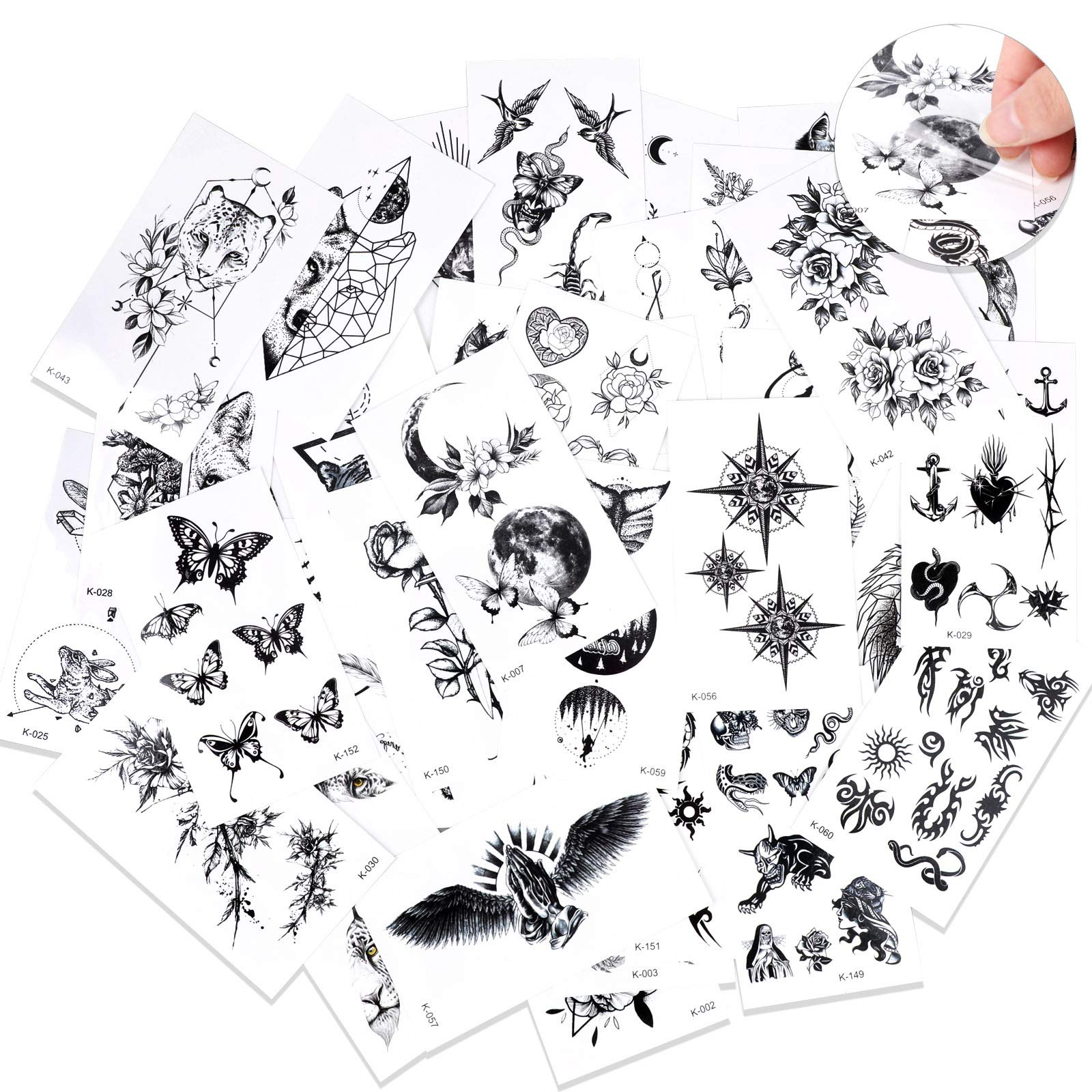 howaf-tempor-re-tattoos-schwarz-30-bl-tter-wasserdicht-klein image 5