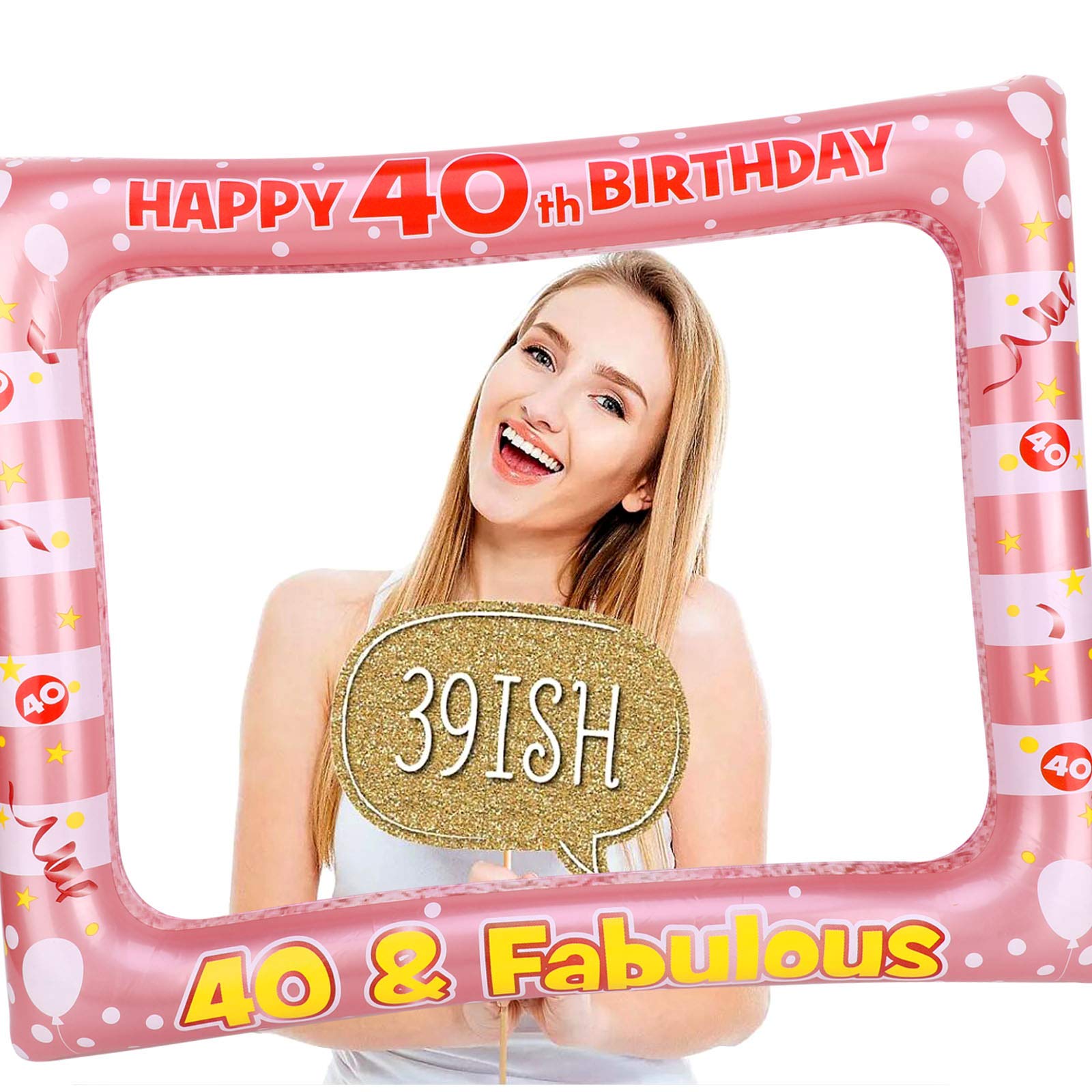 howaf-40-geburtstag-fotorahmen-aufblasbar-ros-gold image 4