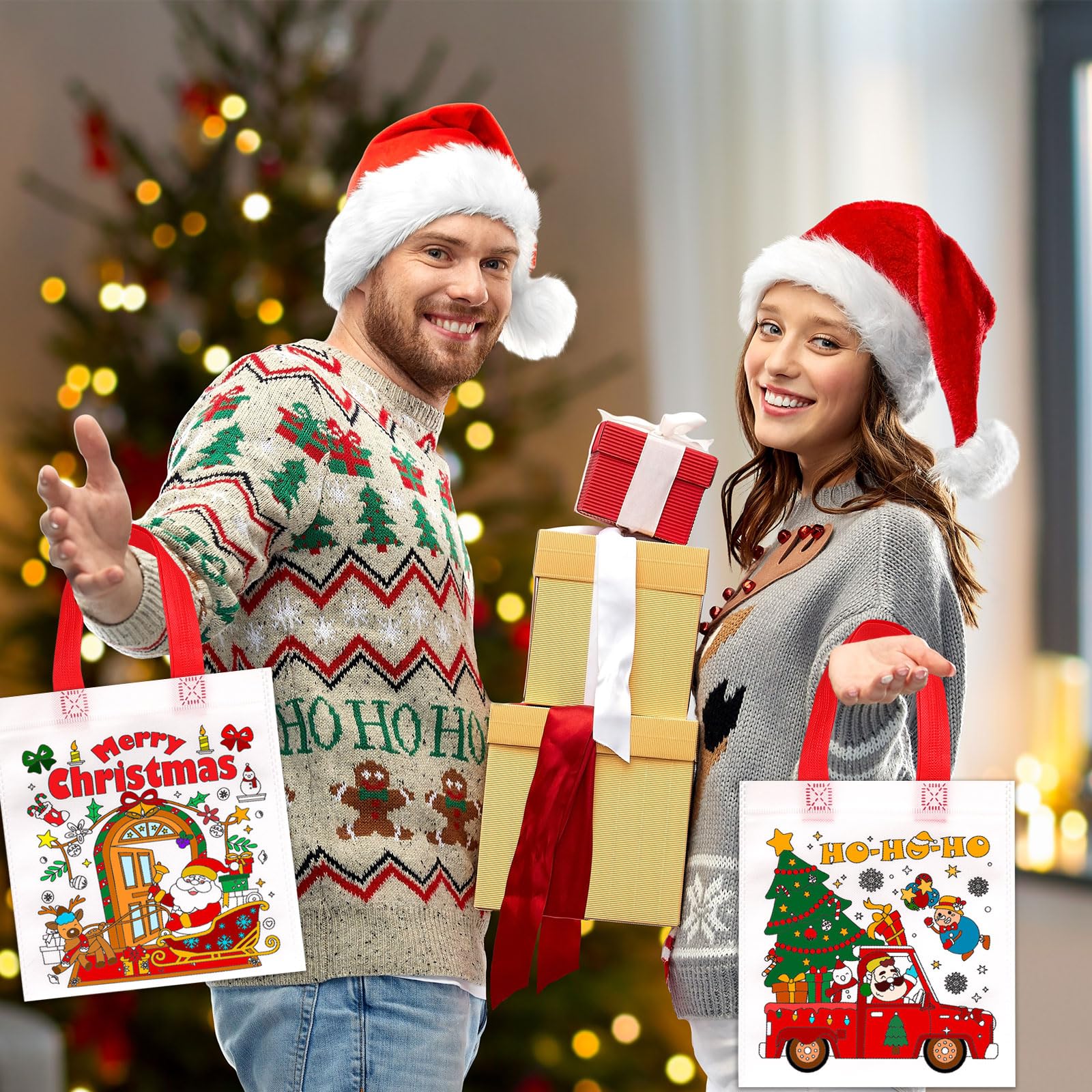 howaf-stoffbeutel-weihnachten-bemalen-12-taschen-24-stifte image 7