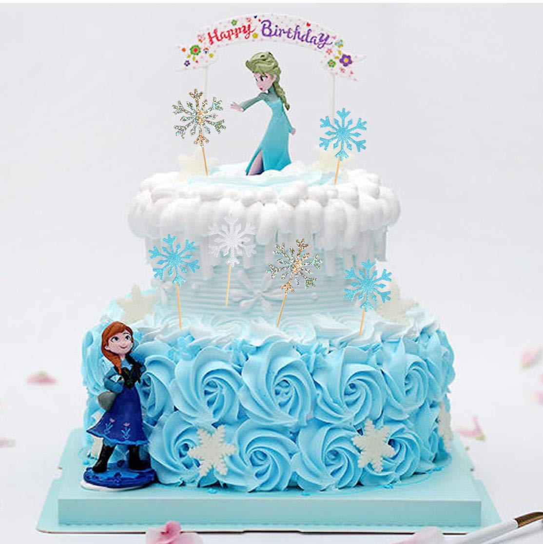 howaf-schneeflocken-tortendeko-cupcake-topper-30-st-ck-blau-silber image 5