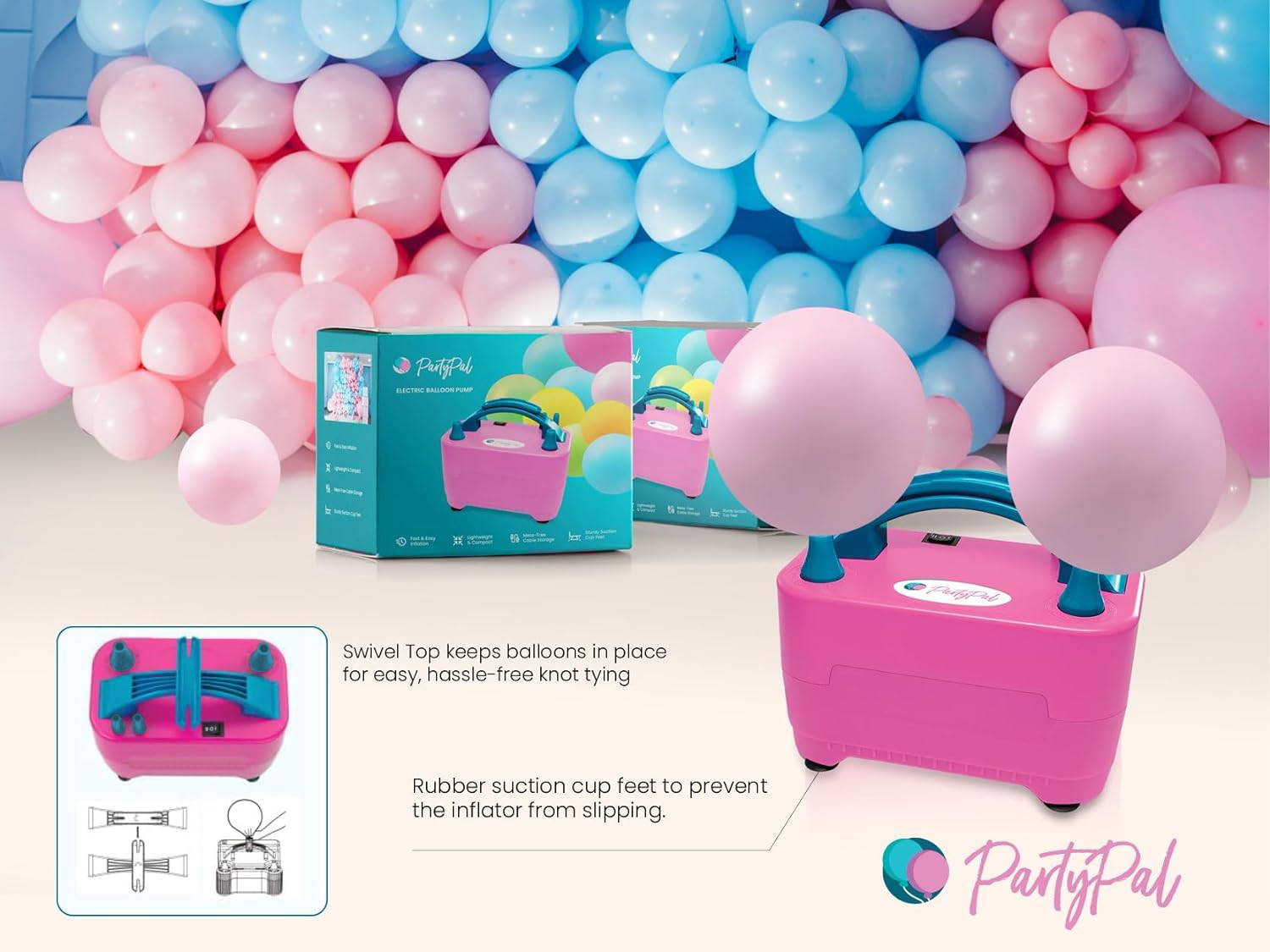 premium-conwin-partypal-elektrische-ballonpumpe-pink-doppel-d-se image 2