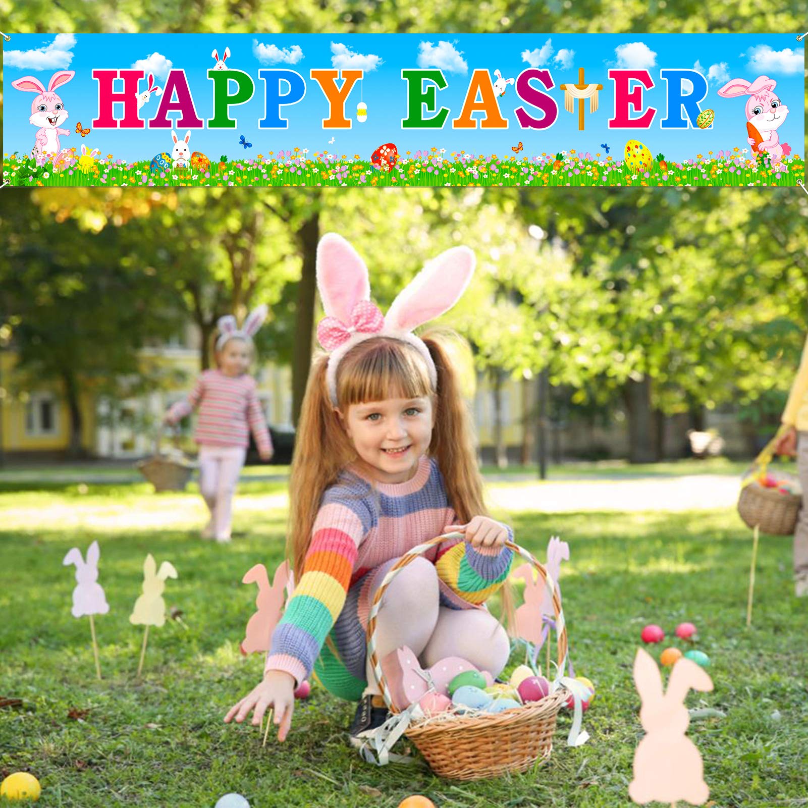 howaf-frohe-ostern-banner-stoff-180x30cm-oster-deko image 5