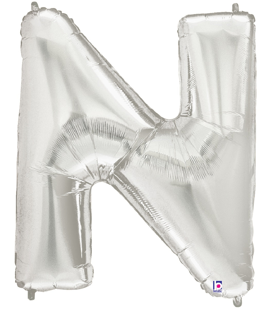 betallic-letter-n-silver-folienballon-34-buchstabe image 1