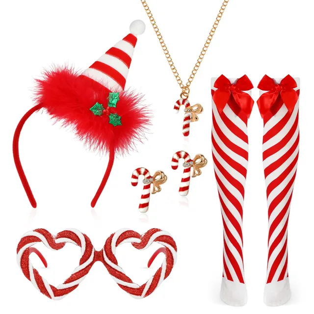 howaf-zuckerstange-weihnachtskost-m-set-rot-einheitsgr-e-5-teilig image 1