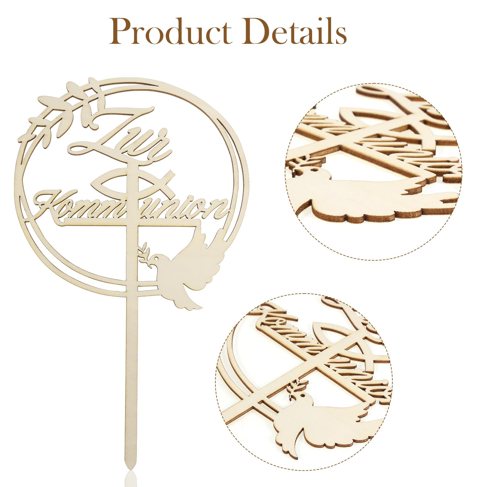 howaf-kommunion-tortendeko-cake-topper-holz-7-st-ck image 3