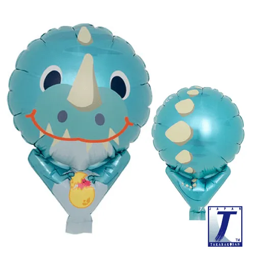 takara-upright-round-luftballon-5-zoll-triceratops-blau image 1