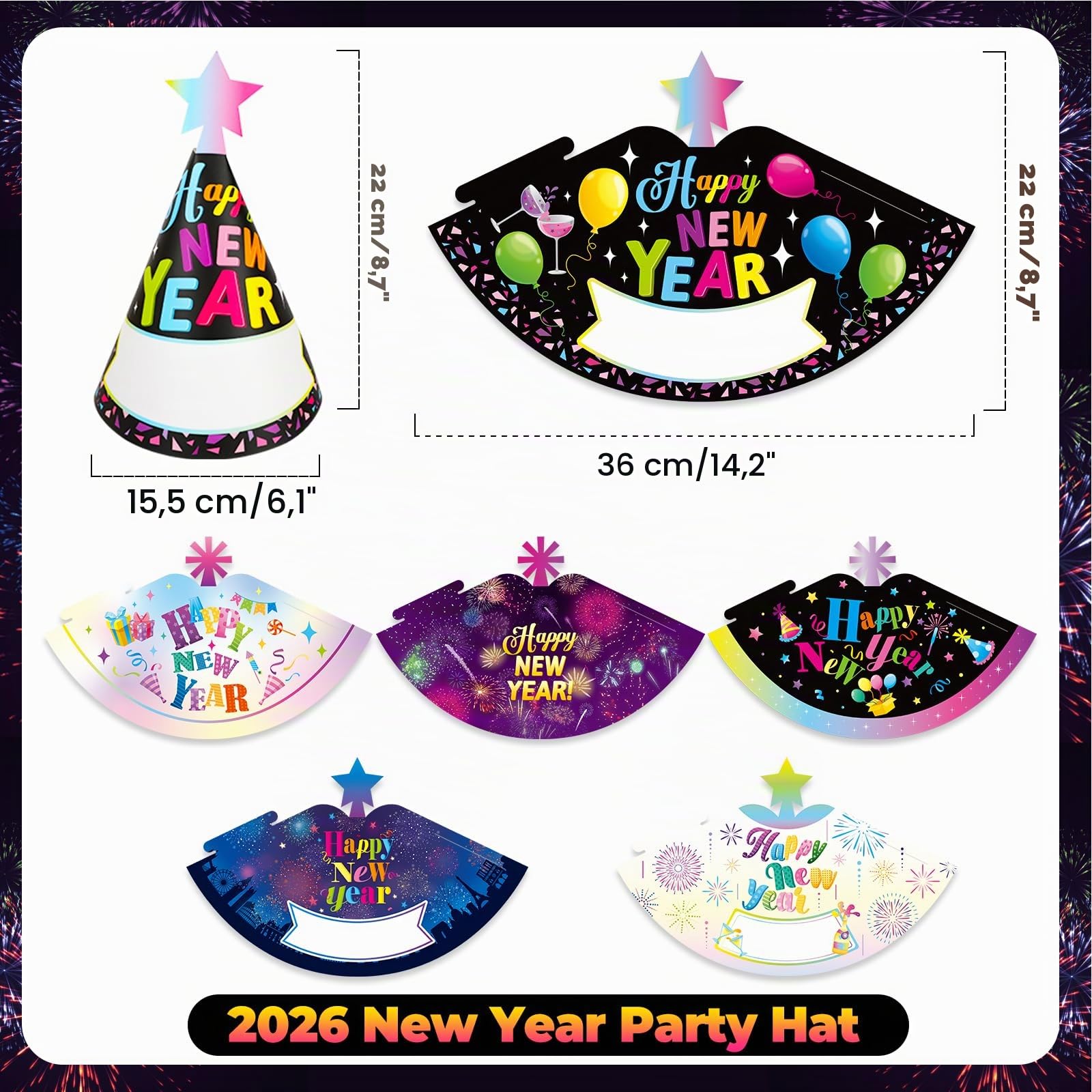 howaf-silvester-deko-2026-set-ballons-brille-hut-tr-ten-party image 3