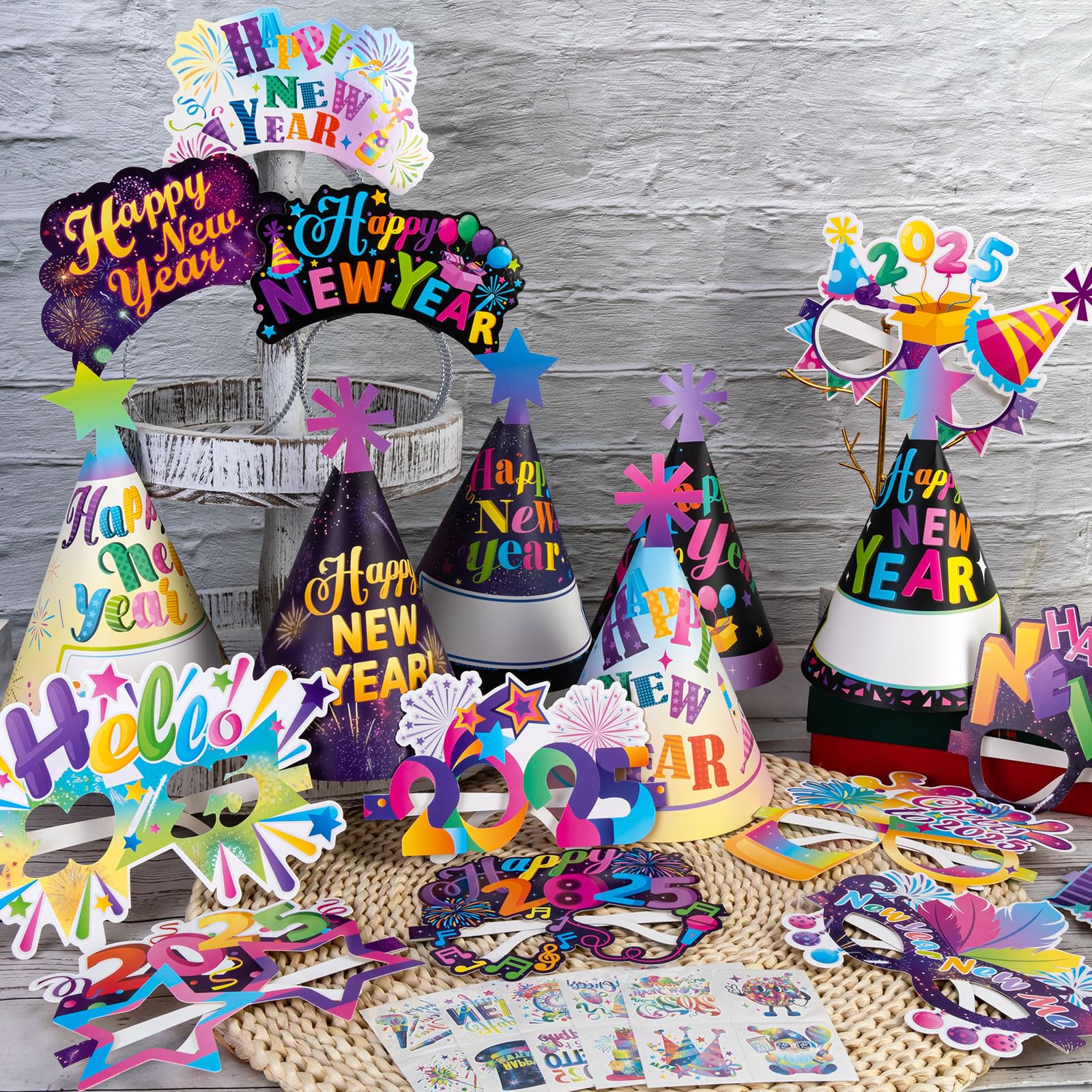 howaf-silvester-accessoires-set-partyh-te-brille-tattoos image 5
