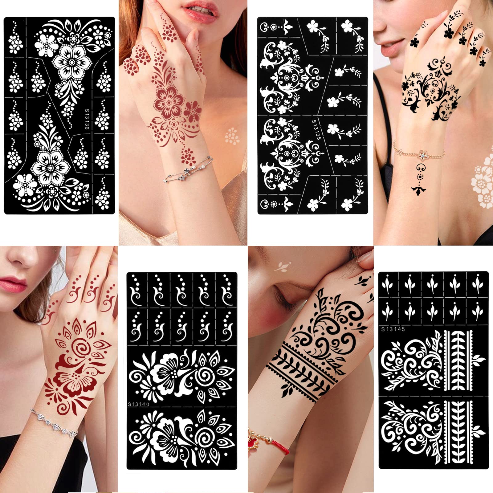 howaf-henna-schablonen-9-blatt-a-feder-mandala-blume image 6