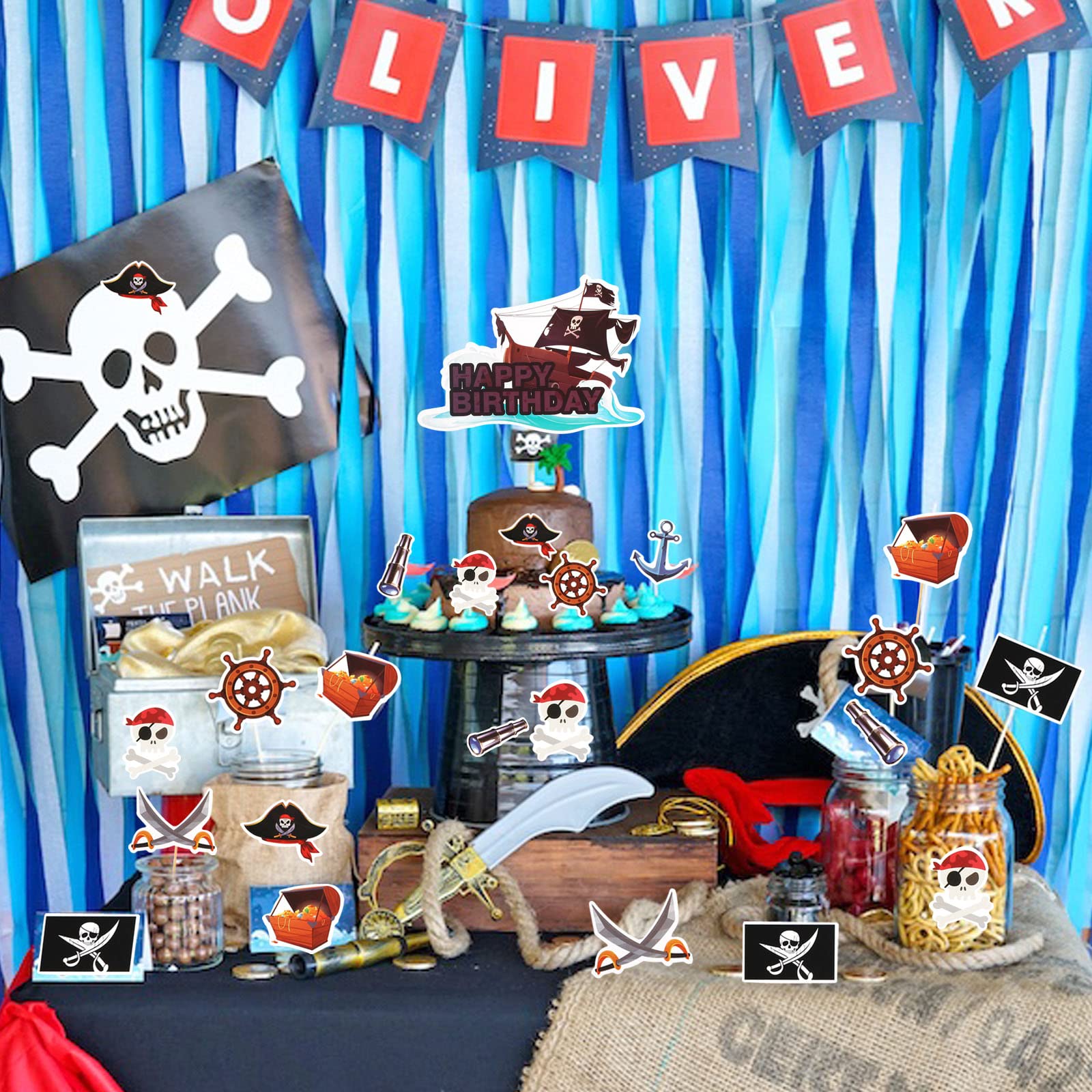 howaf-piraten-tortendeko-25-st-ck-cake-topper-geburtstag image 5