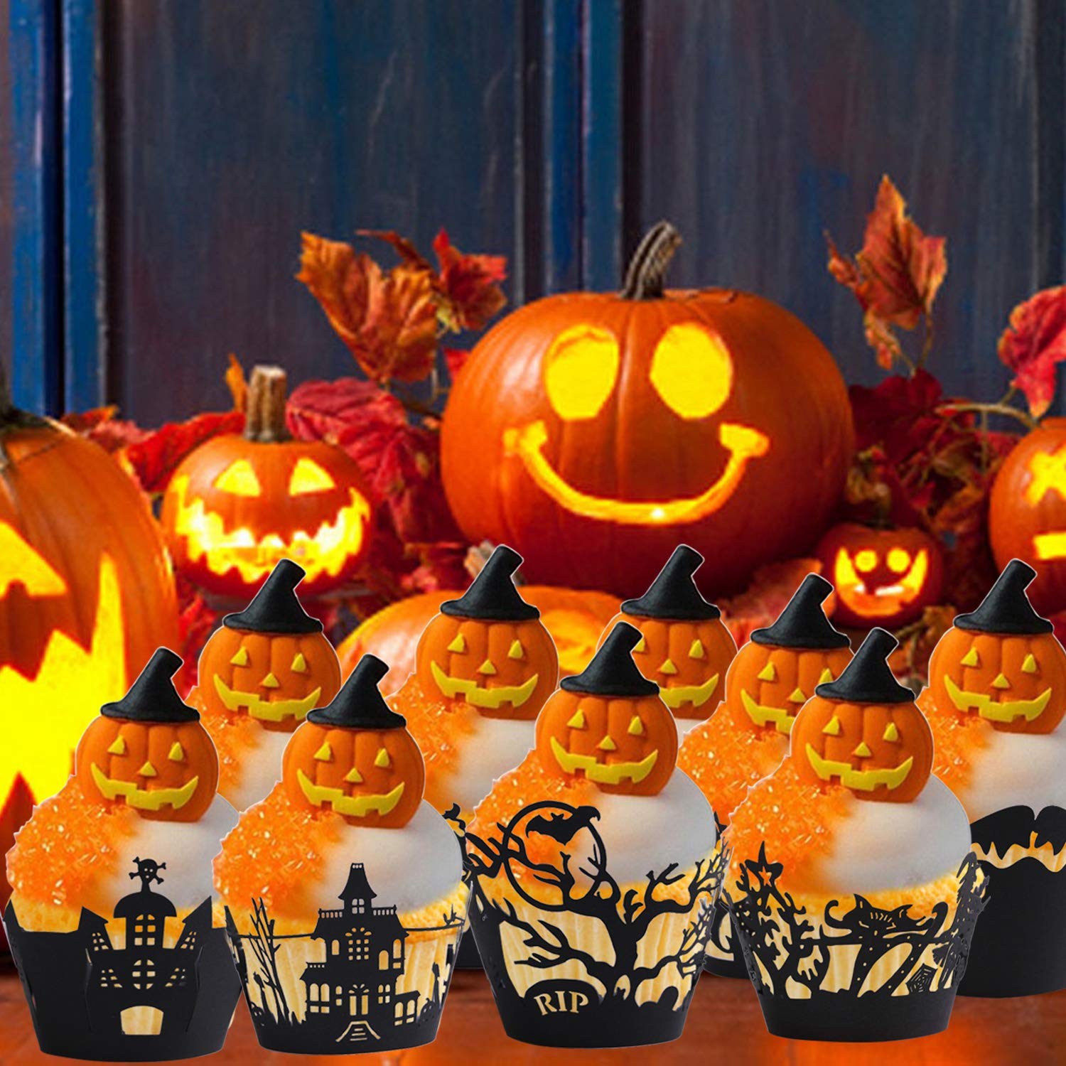 howaf-halloween-cupcake-wrappers-36-st-ck-9-motive-schwarz image 6