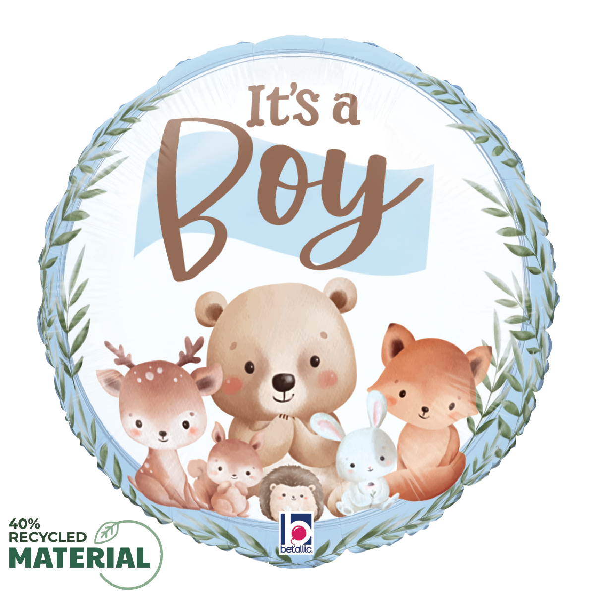 betallic-woodland-it-s-a-boy-folienballon-18-zoll image 1