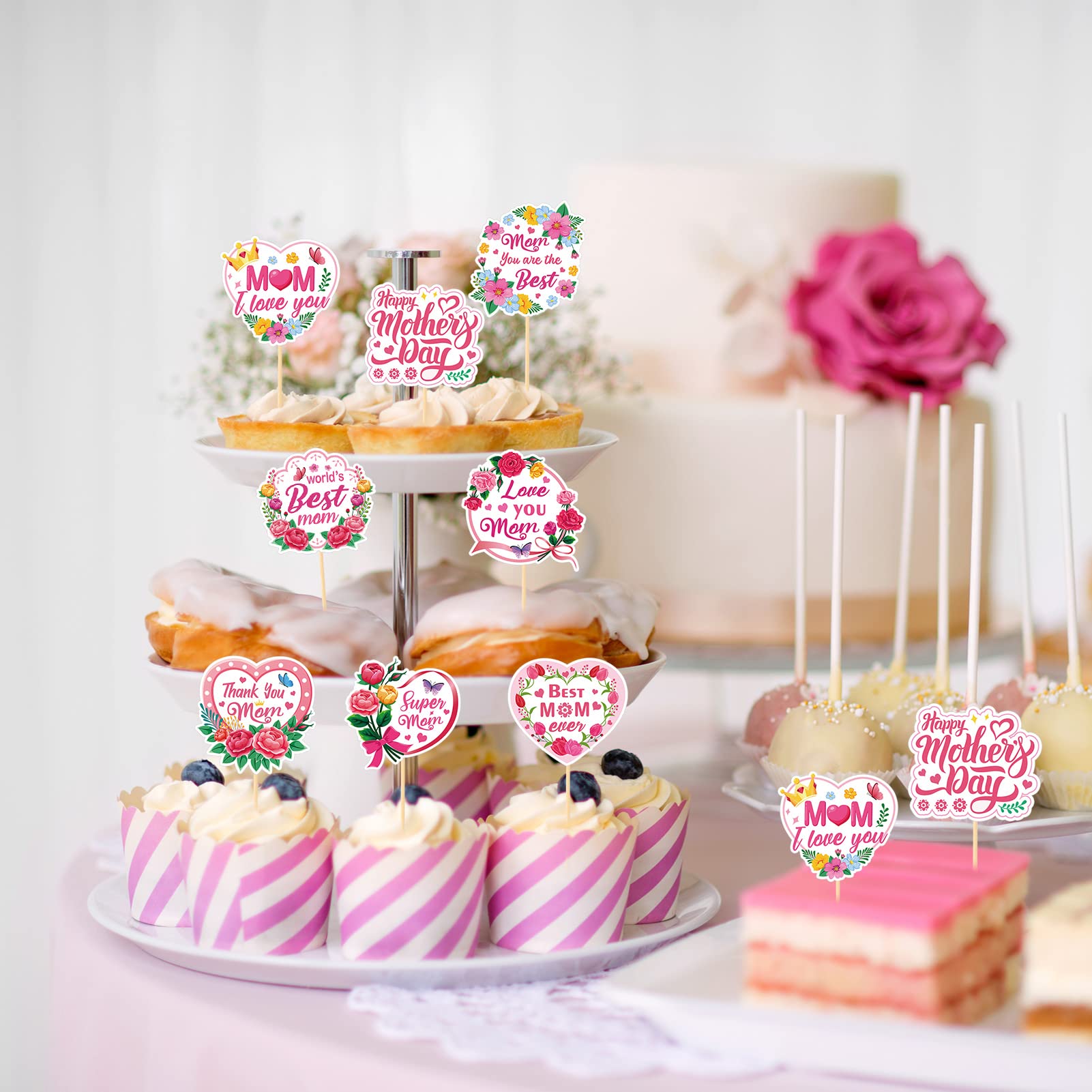 howaf-muttertag-tortendeko-cake-topper-25-st-ck-blumen image 6